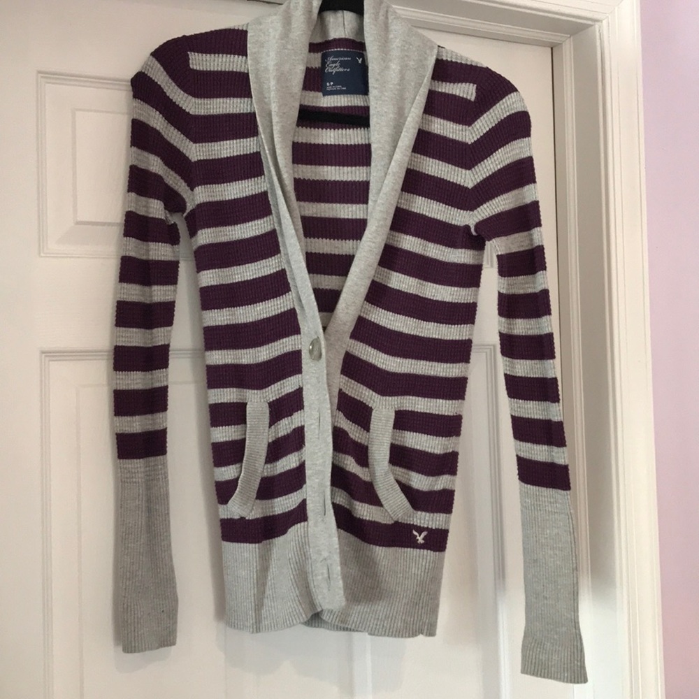 AE Striped Cardigan